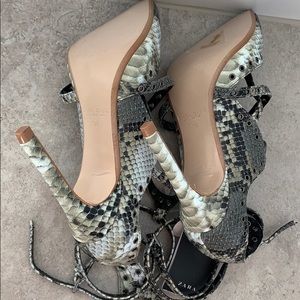 Zara Shoes - MOVING SALE Zara Snakeskin Heels Zara Shoes - MOVING SALE Zara Snakeskin Heels